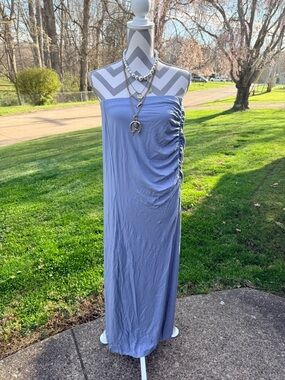ASOS Strapless Lavender Ruched Side Maxi Dress NWT Sz.16